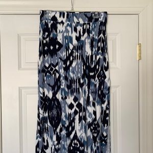 Banana Republic Blue Print Maxi Skirt